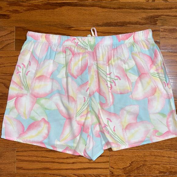 Tommy Bahama Pink Rose Mist Floral Pajama Sleep Shorts Size Small - Picture 10 of 14